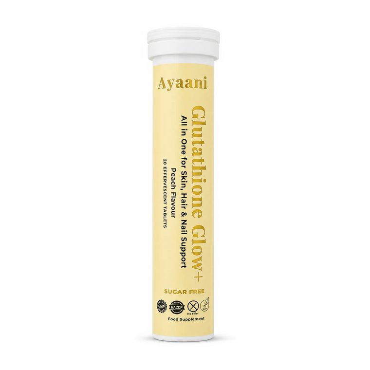 Ayaani beauty supplements for glowing skin including collagen and glutathione formats