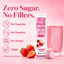 Sugar-free vegan strawberry glutathione beauty drink with no fillers