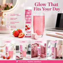Ayaani strawberry effervescent beauty drink for home, desk, gym bag and travel