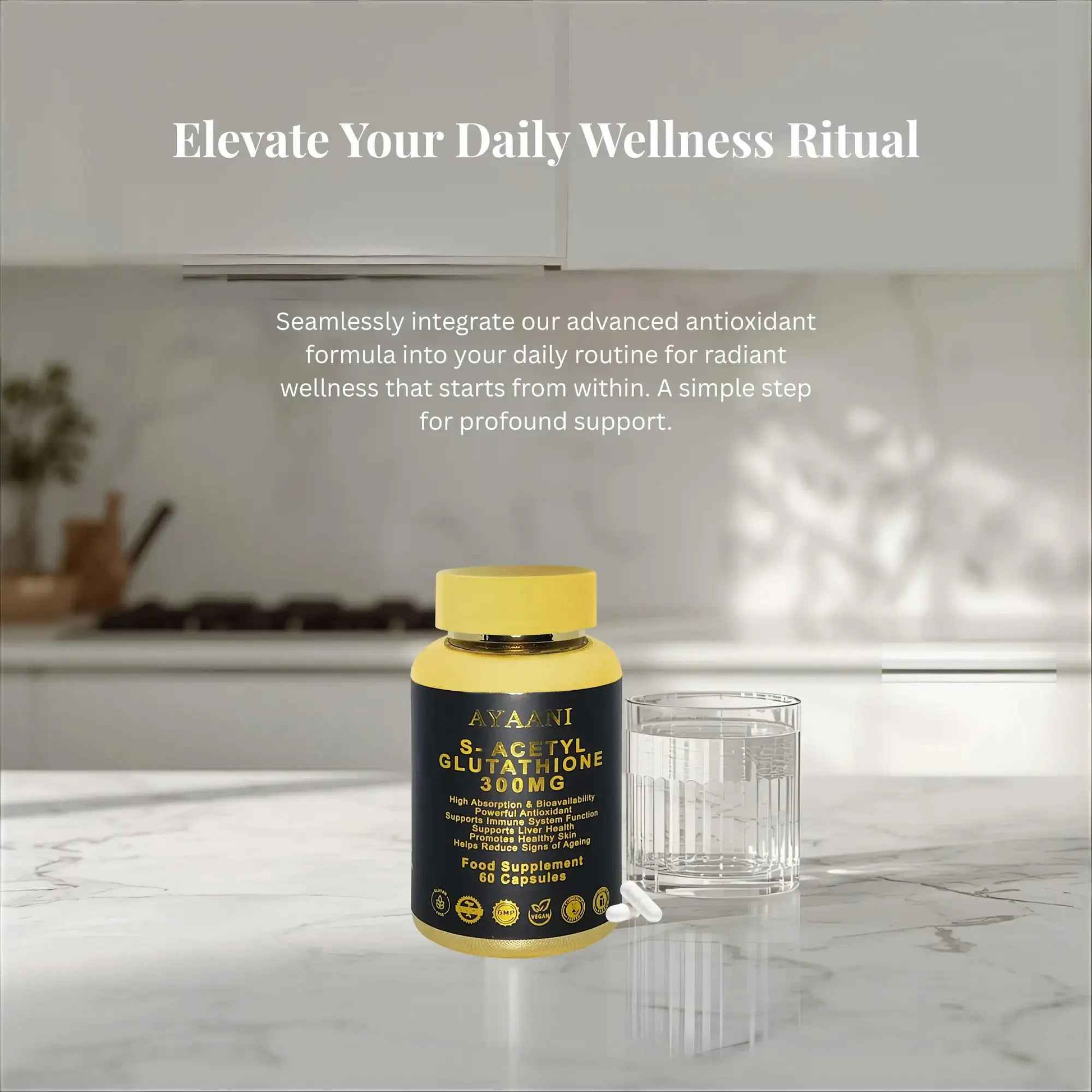 S-Acetyl Glutathione 300mg – 60 Vegan Capsules | High-Absorption | UK Developed