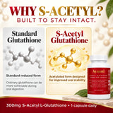 S-Acetyl Glutathione oral stability comparison with standard reduced glutathione