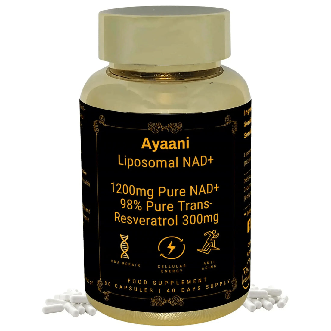 NAD+ 1200mg Liposomal with Resveratrol 300mg | Cellular Energy Support