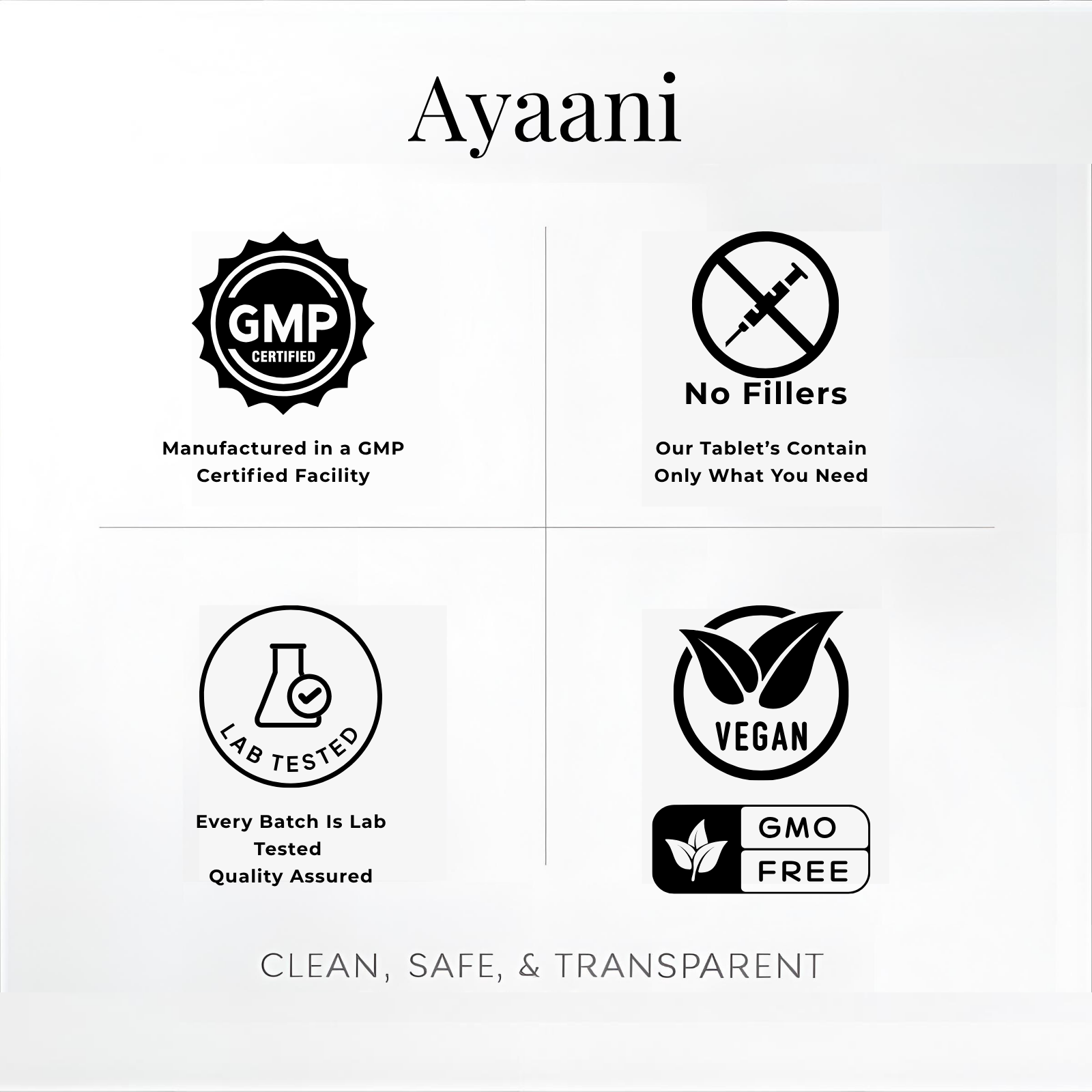 AYAANI Brain Focus Nootropic – 60 Vegan Capsules | 25-Ingredient Blend Ayaani