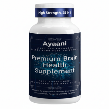 AYAANI Brain Focus Nootropic – 60 Vegan Capsules | 25-Ingredient Blend Ayaani