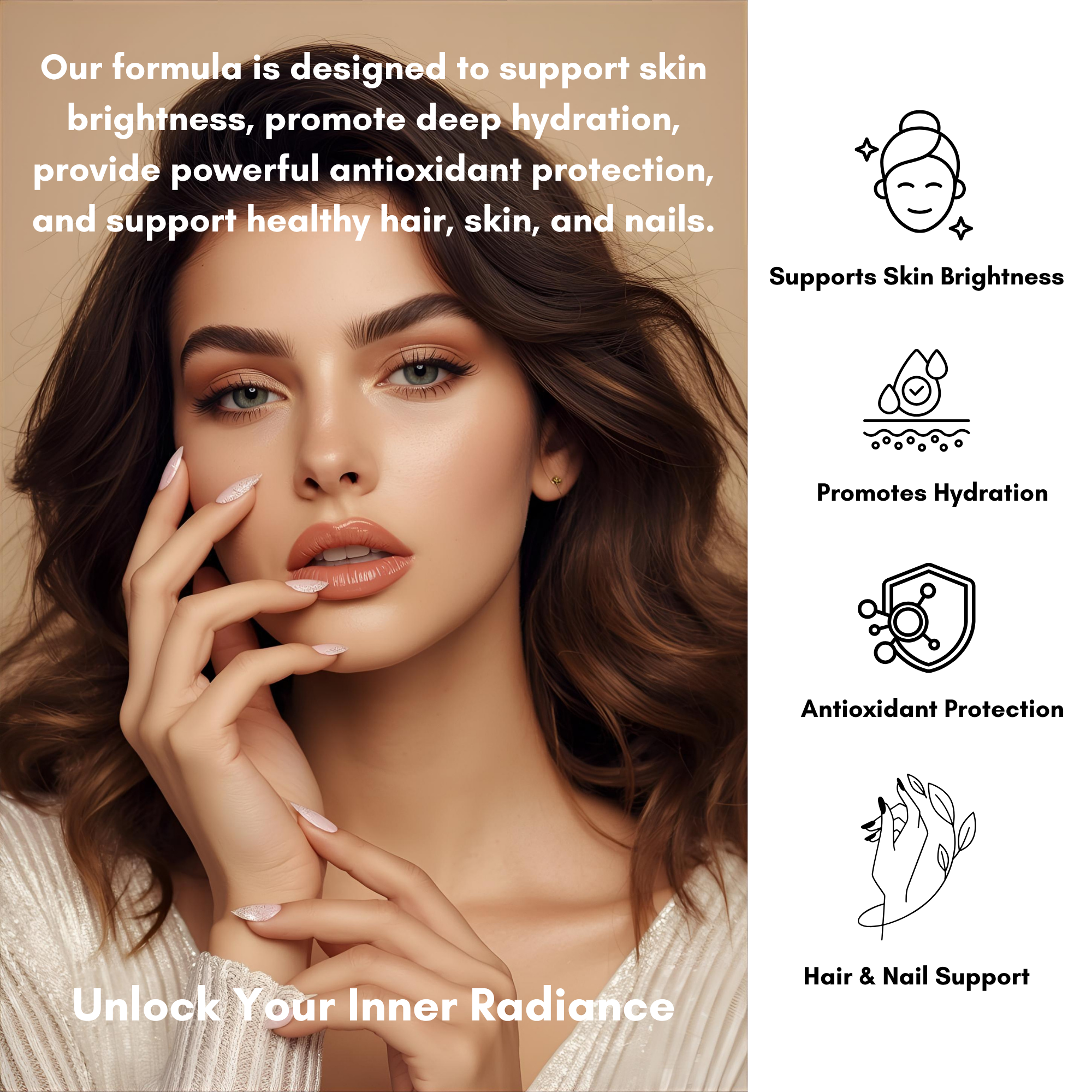 Ayaani Glutathione Glow+ 1200 mg – Peach Flavour Effervescent Beauty Tablets with Vitamin C, Hyaluronic Acid & Alpha‑Lipoic Acid – Skin Care, Hydration & Immune Support – 20 Tablets - Ayaani