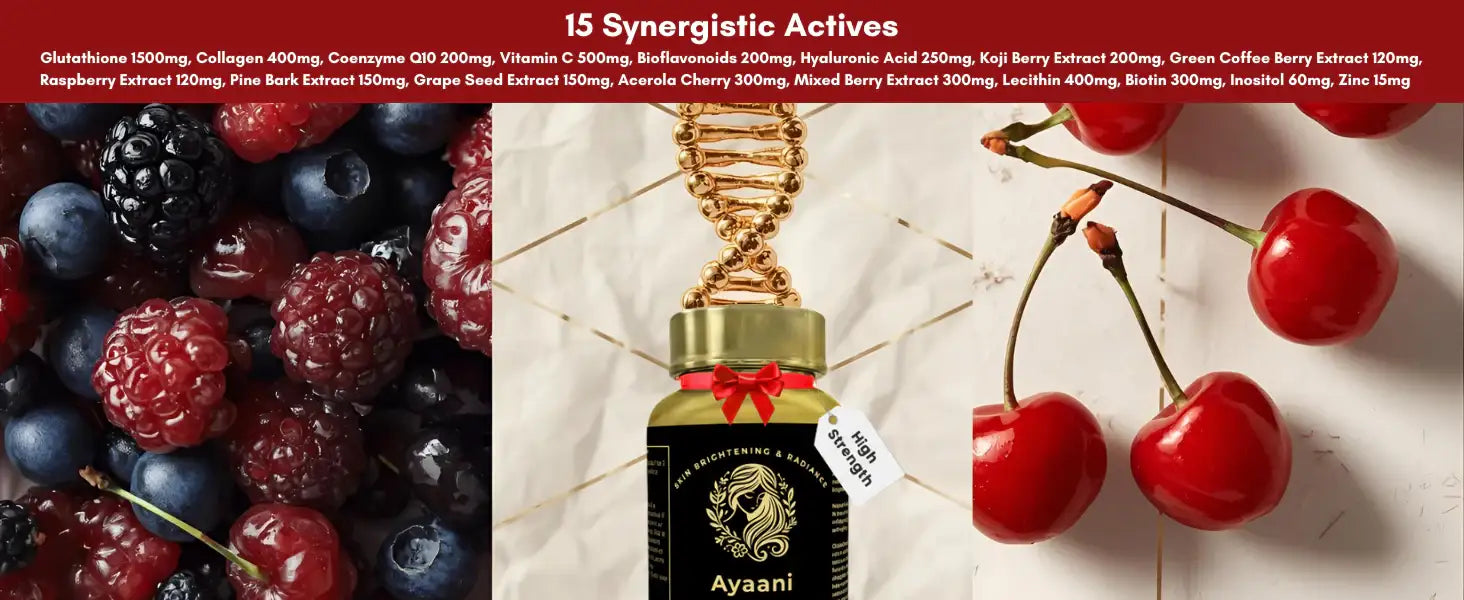 AYAANI Glutathione 1500 mg – 60 Capsules | Antioxidant Support Ayaani