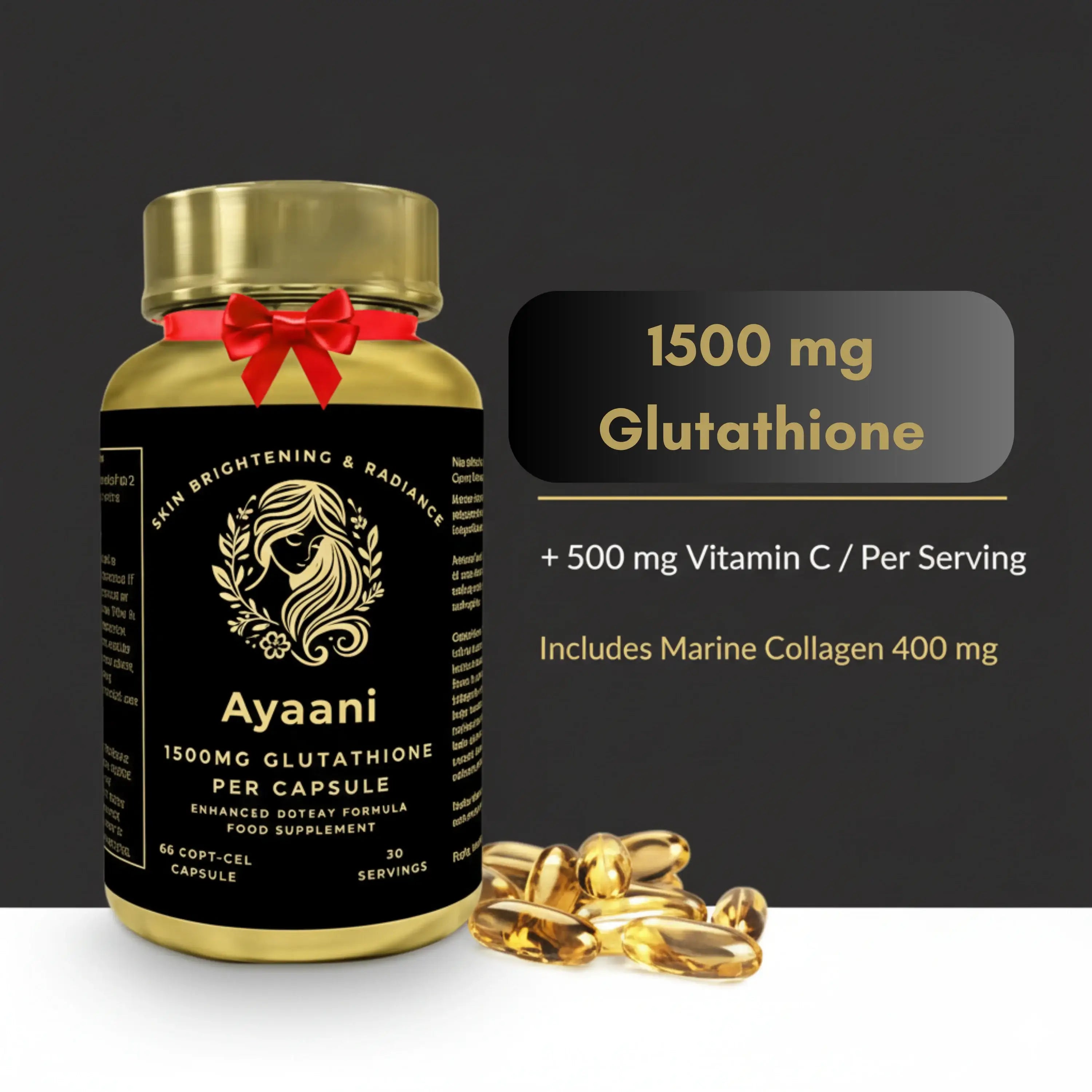 AYAANI Glutathione 1500 mg – 60 Capsules | Antioxidant Support Ayaani