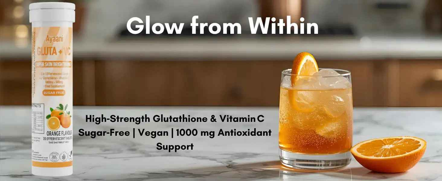 Glutathione 500mg & Vitamin C 500mg Effervescent Tablets – Orange Flavour – 20 Tablets