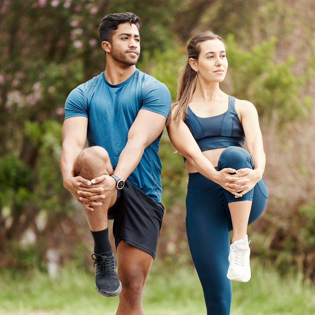 Healthy and attractive man and women