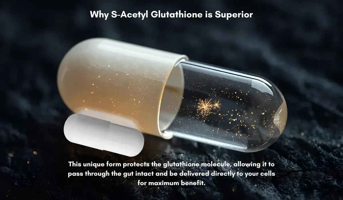 S-Acetyl Glutathione 300mg – 60 Vegan Capsules | High-Absorption | UK Developed