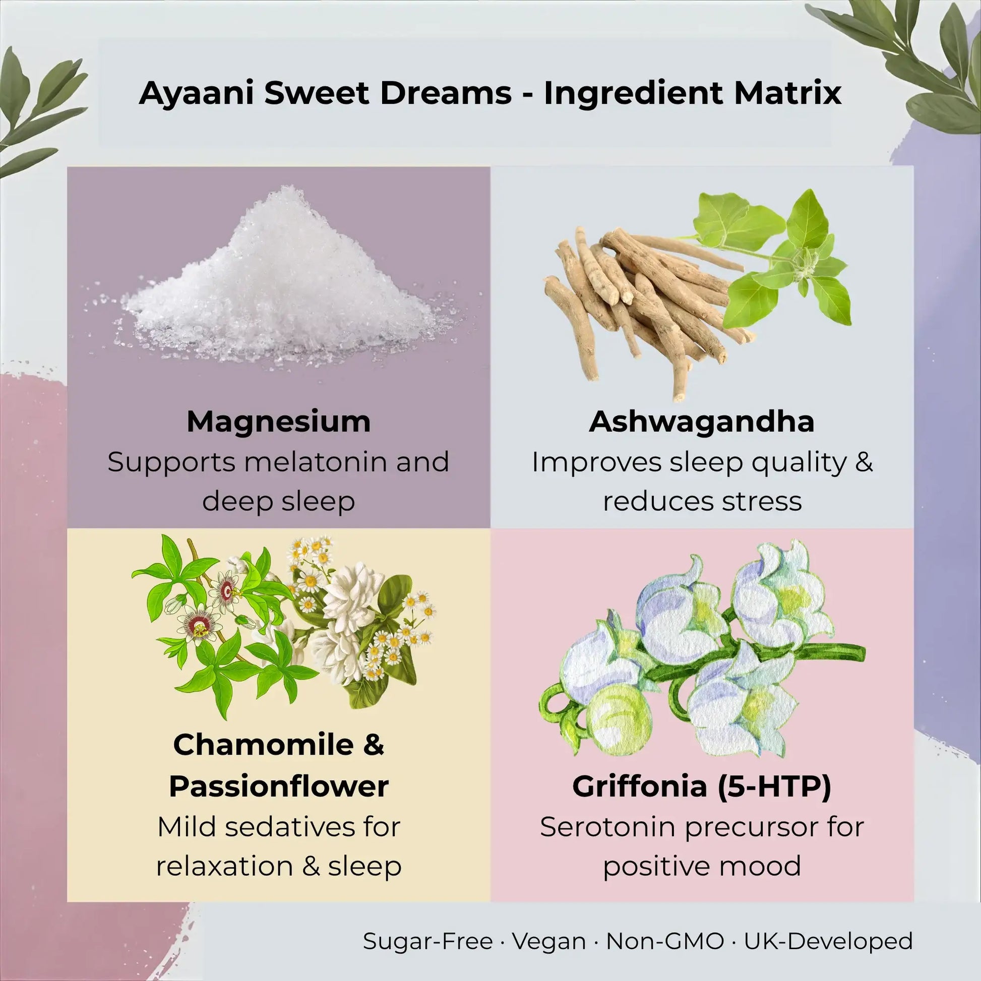 AYAANI Night-Time Relaxation Effervescent Tablets – Mango, Vegan Ayaani