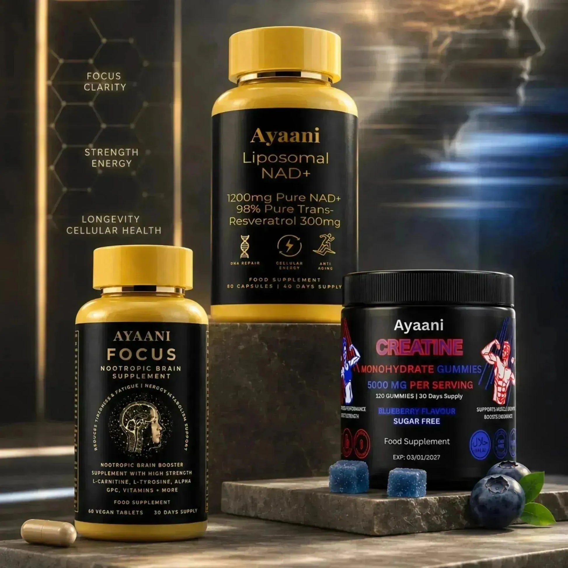 The Performance Stack | Brain, Energy & Muscle Bundle | Ayaani UK