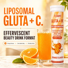 Ayaani Orange liposomal glutathione and vitamin C effervescent beauty drink format, one tablet daily, 20 drinks