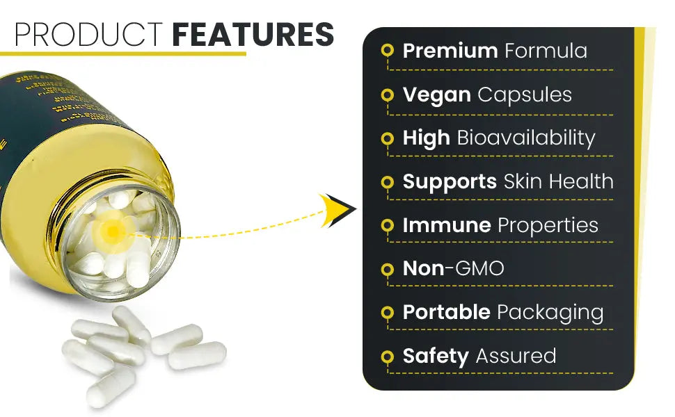 Key benefits of Ayaani Glutathione – enhanced absorption, detoxification, antioxidant protection and radiant skin.