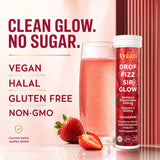 Ayaani Strawberry sugar-free effervescent beauty drink with product attributes