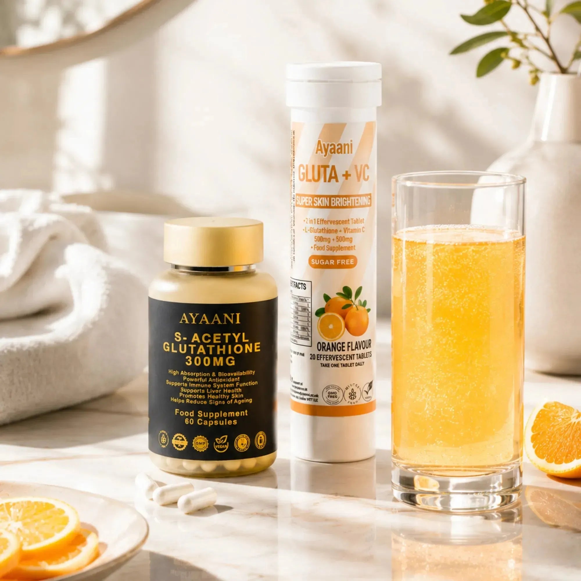The Antioxidant Power Pair | Dual Glutathione Bundle | Ayaani UK