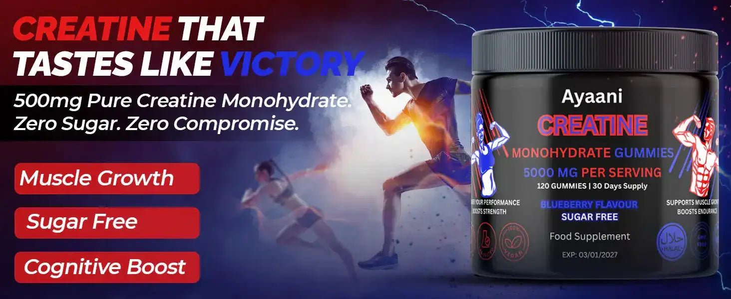 Creatine Gummies 5000mg | Sugar - Free Vegan with Alpha - GPC | Ayaani UK - Ayaani