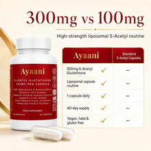 Ayaani S-Acetyl Glutathione 60 vegan capsules product information image