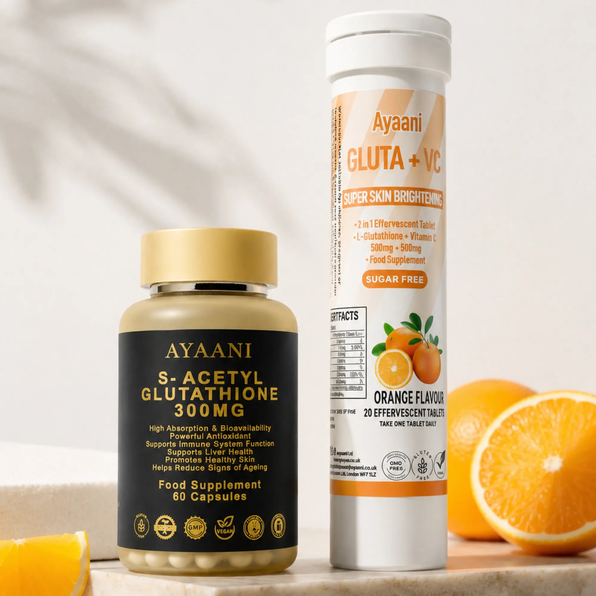 The Antioxidant Power Pair | Dual Glutathione Bundle | Ayaani UK