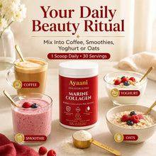 Ayaani Marine Collagen supplement facts and active ingredient information