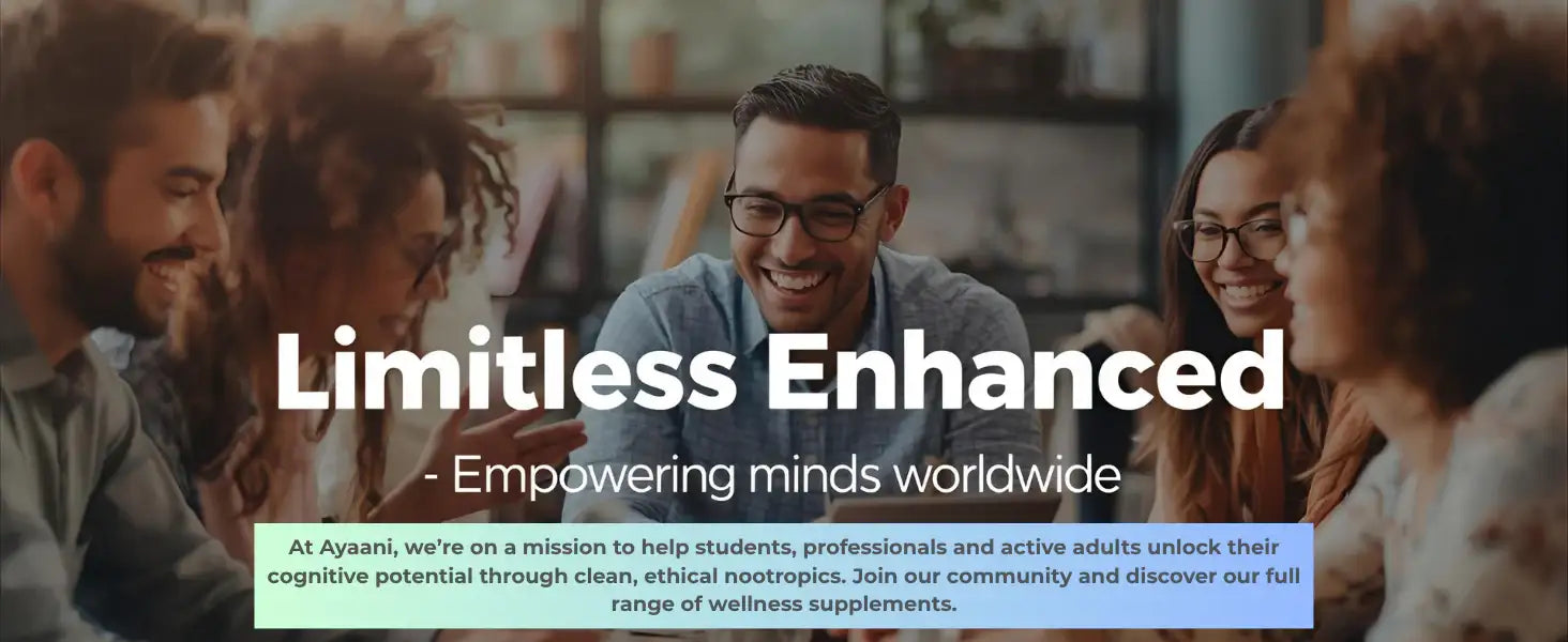 Focus Nootropic Brain | 25 - Ingredient Vegan Blend with DHA & B - Vitamins | Ayaani - Ayaani
