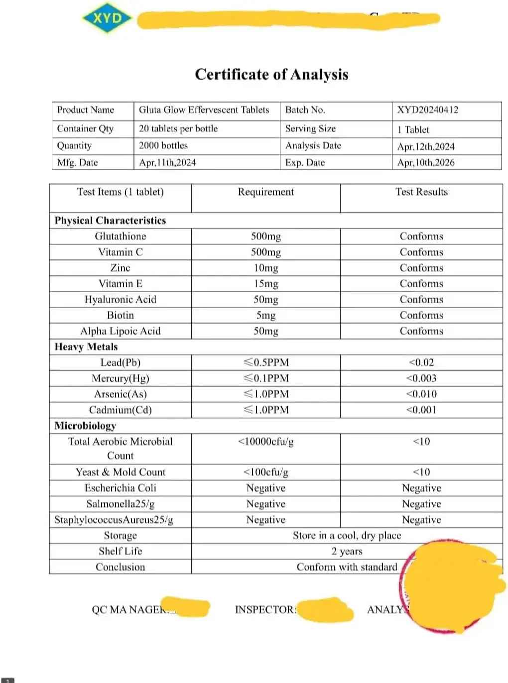 Skin Glow Tablets effervescent strawberry flavor with drink and strawberries - 20 tablets in a tube.