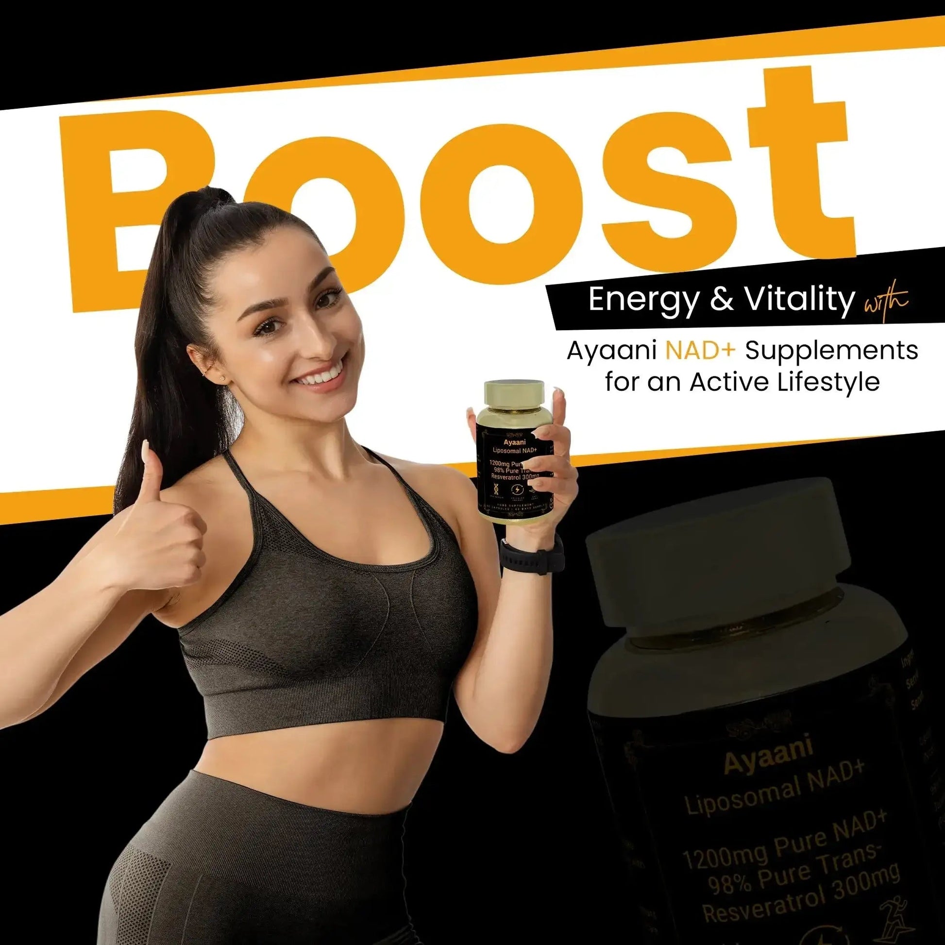 Liposomal NAD+ 1200mg with Resveratrol | Cellular Energy Support | Ayaani - Ayaani