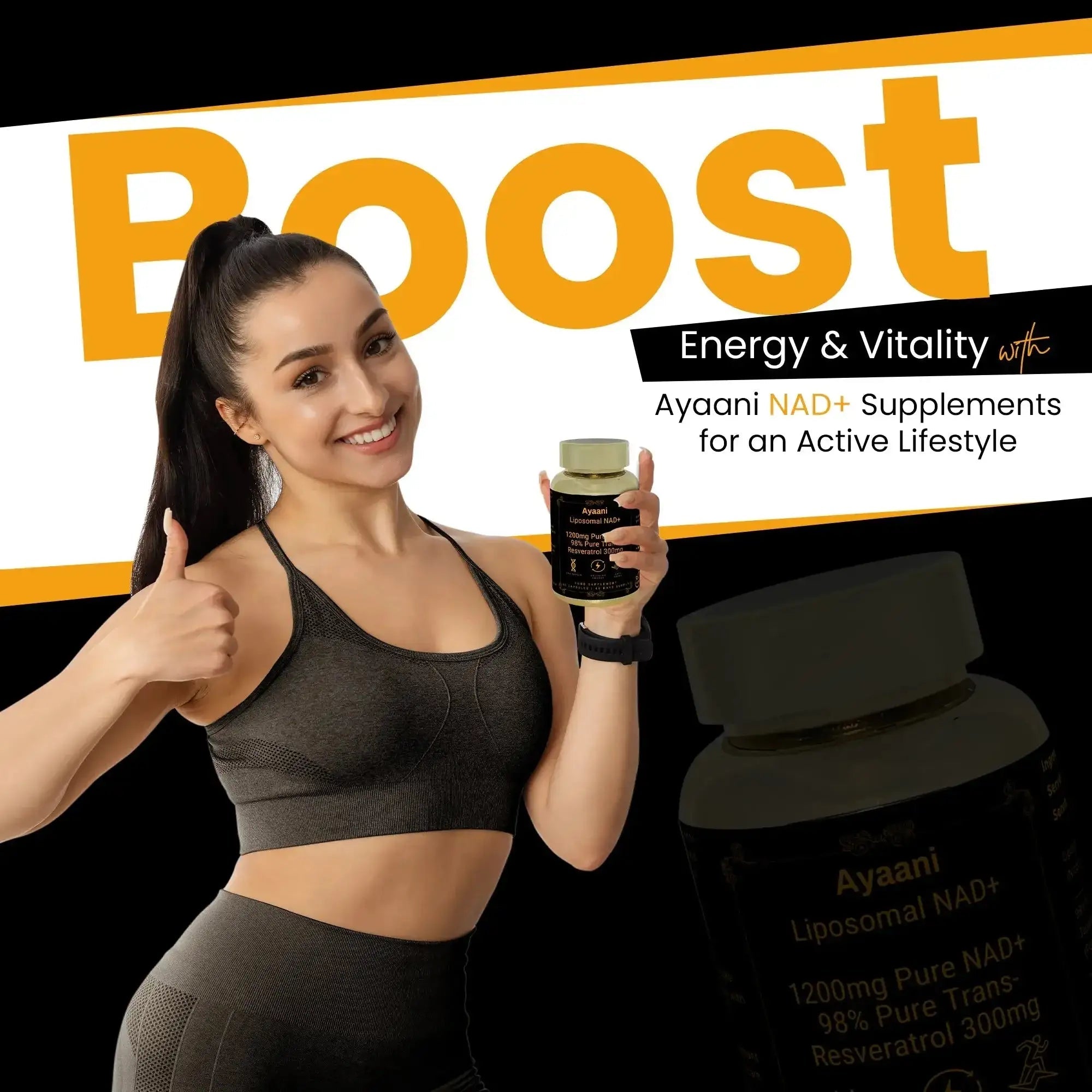 Liposomal NAD+ 1200mg with Resveratrol | Cellular Energy Support | Ayaani - Ayaani