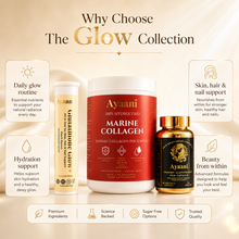 Why choose Ayaani The Glow Collection with daily glow, hydration, skin hair and nail support and beauty from within
